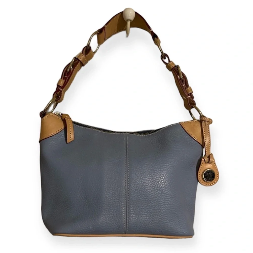 DOONEY & BURKE Vintage‎ Blue Shoulder Hobo Bag With Leather Straps